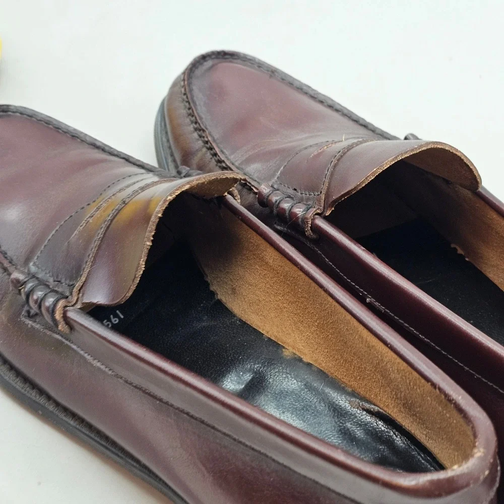 Florsheim Imperial Mens Burgundy Leather Penny Loafers Dress Shoes 11.5 B 30068